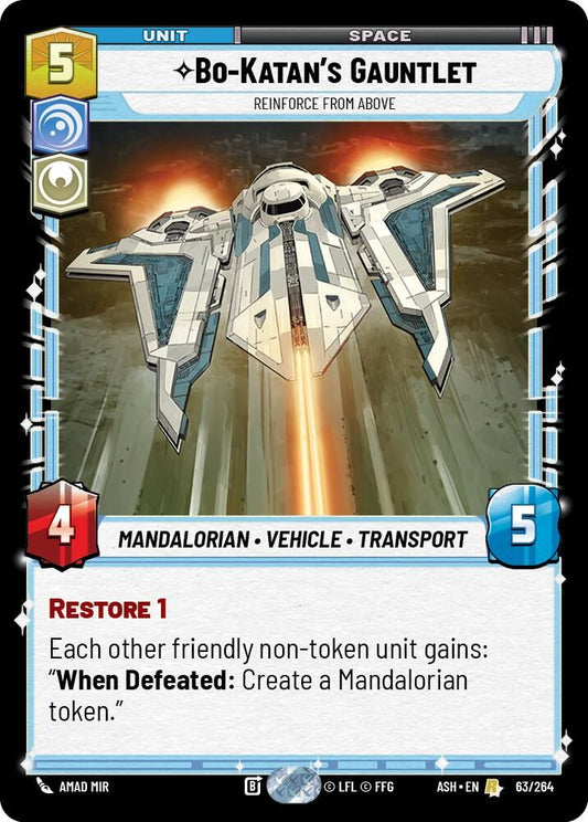 Bo-Katan's Gauntlet - Reinforce from Above 63/264 Rare Ashes of the Empire NM/M