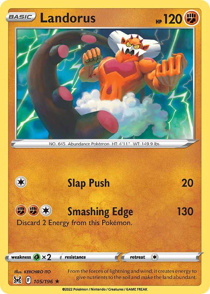 Landorus 105/196 Rare Reverse Holo Lost Origin NM/LP