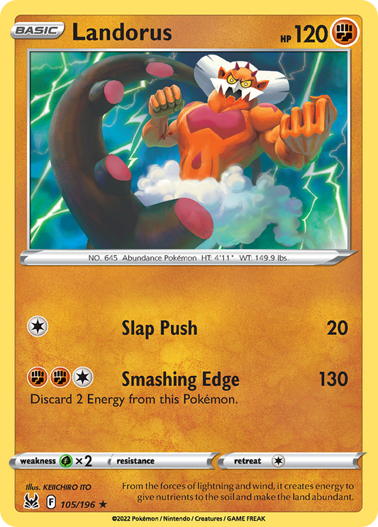 Landorus 105/196 Rare Reverse Holo Lost Origin NM/LP