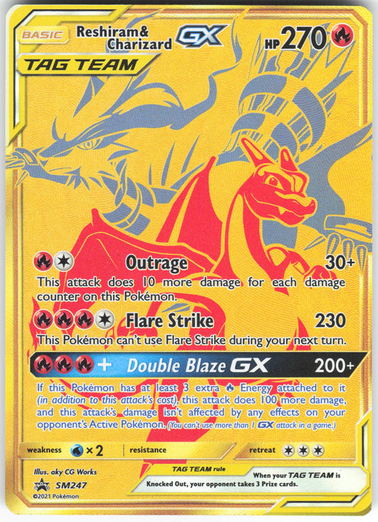 Reshiram & Charizard GX - Promo SM Promos SM247 NM