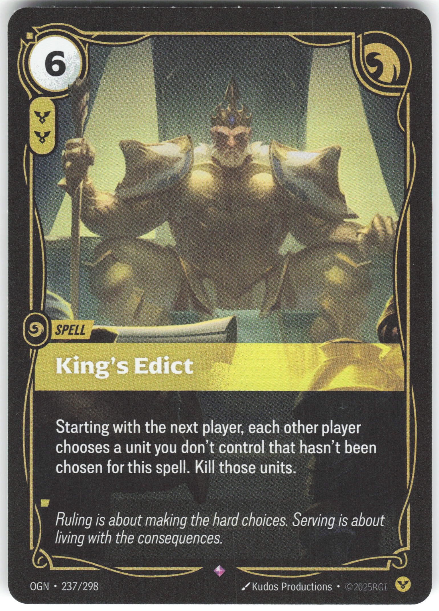 King's Edict Rare Origins 237/298 NM