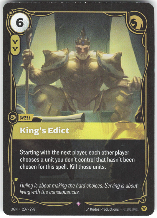 King's Edict Rare Origins 237/298 NM
