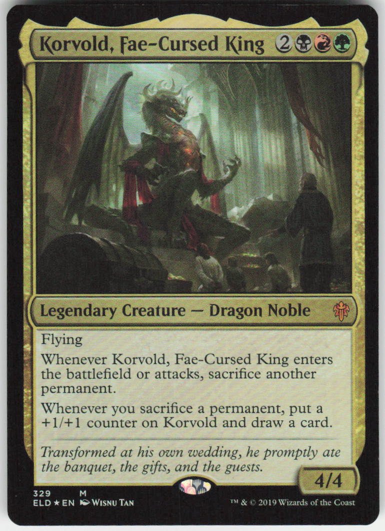 Korvold, Fae-Cursed King M Throne of Eldraine 329 NM Foil