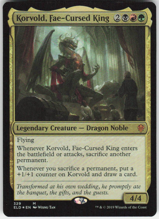 Korvold, Fae-Cursed King M Throne of Eldraine 329 NM Foil