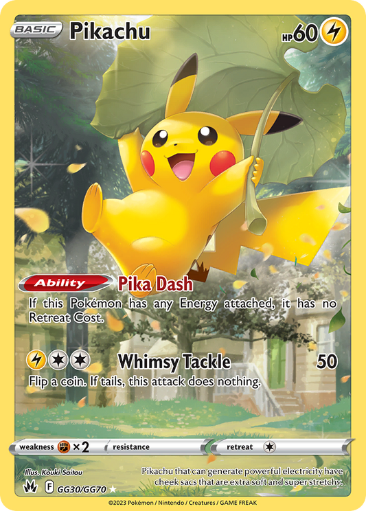 Pikachu GG30/GG70 Trainer Gallery Rare Crown Zenith Galarian Gallery Holo NM/M