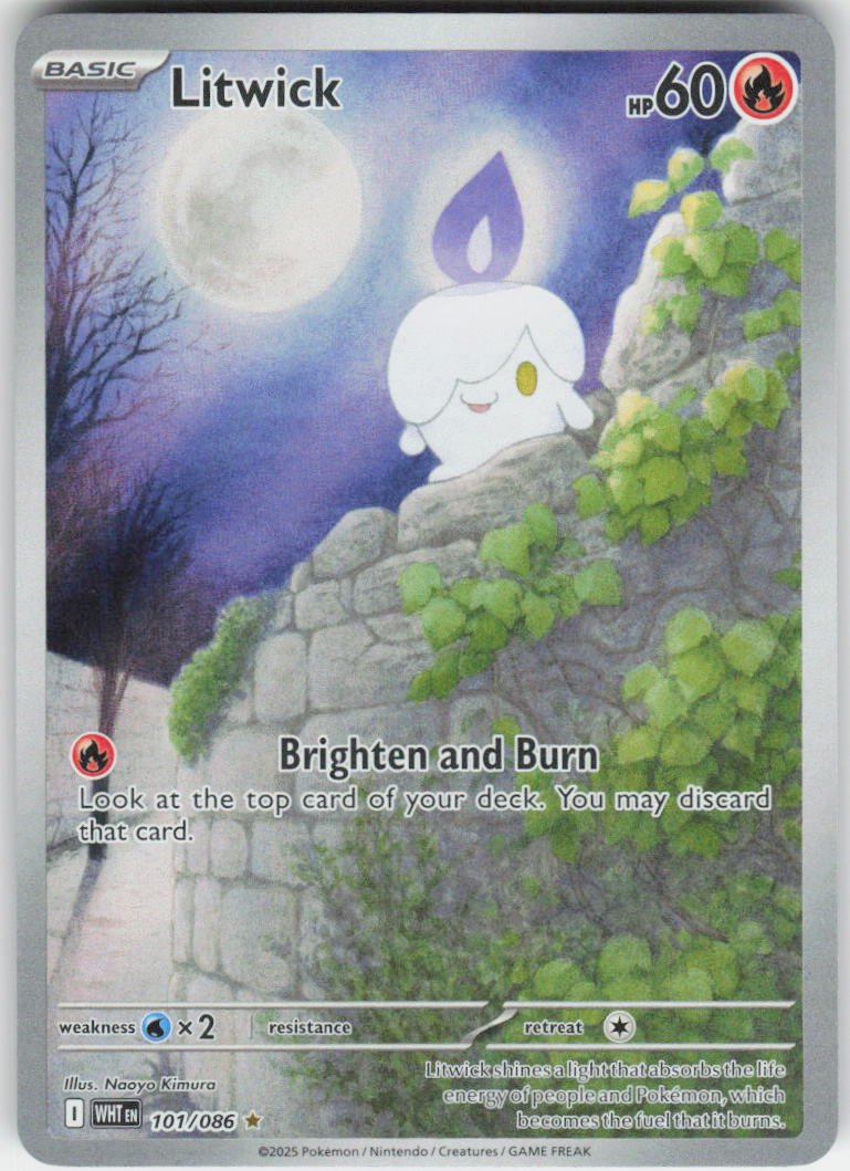 Litwick - Illustration Rare SV: White Flare 101/086 NM