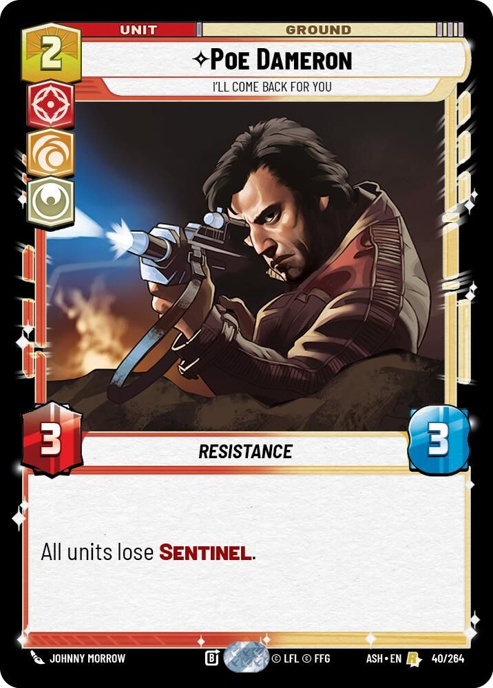 Poe Dameron - I'll Come Back For You 40/264 Rare Ashes of the Empire NM/M