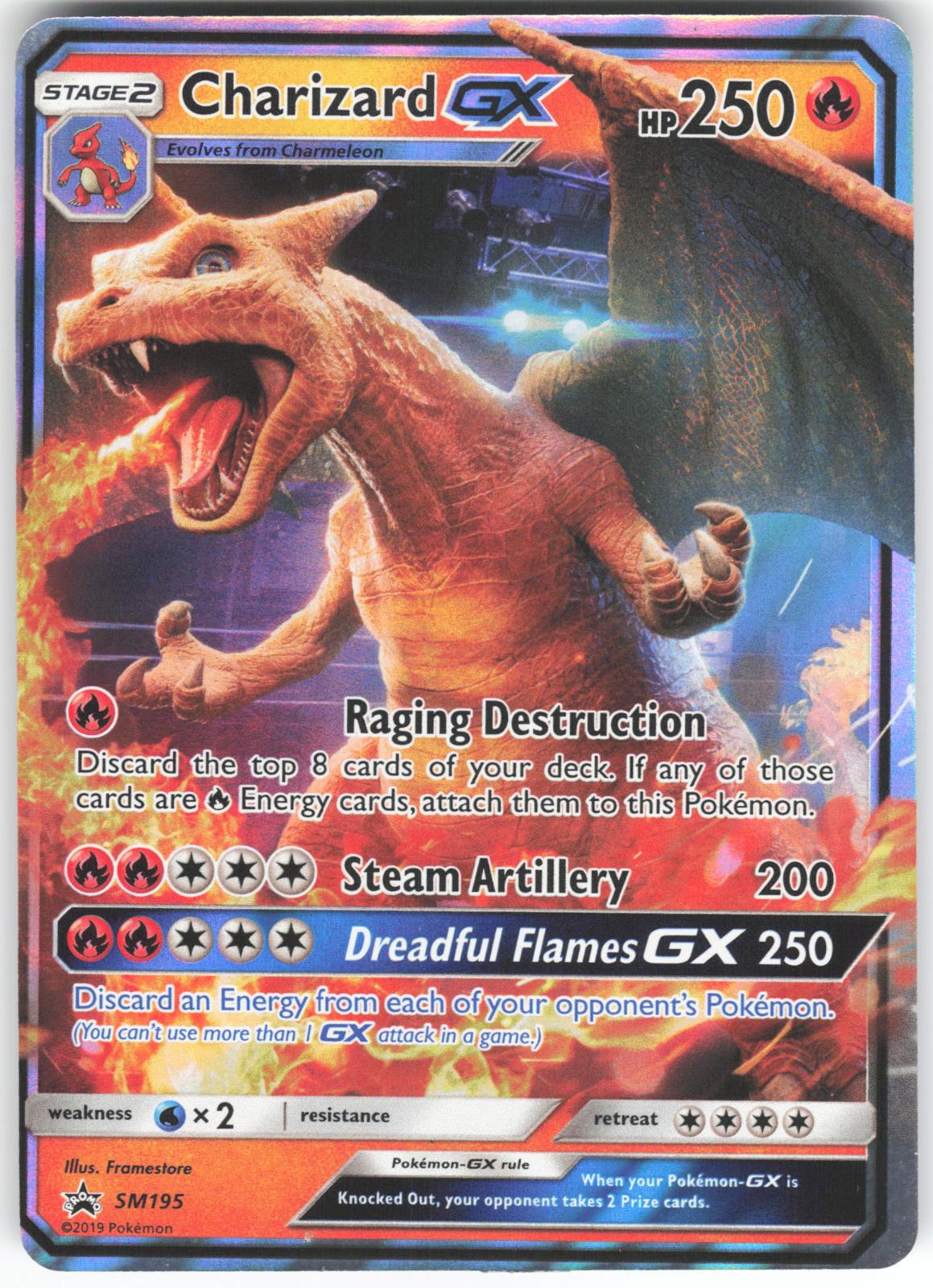 Charizard GX (OC) - SM195 Promo Sun & Moon Promo Holo NM/M