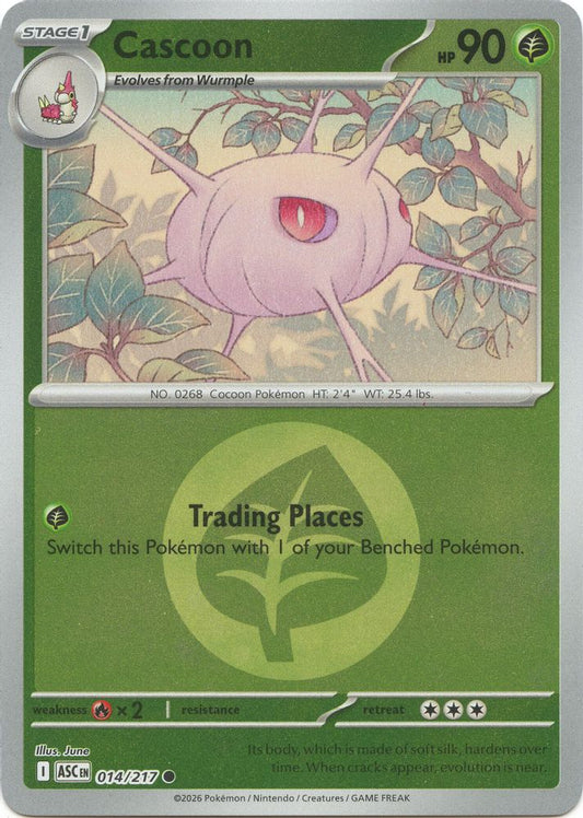 Cascoon (Energy Symbol Pattern) 014/217 Common Reverse Holo Ascended Heroes NM/M