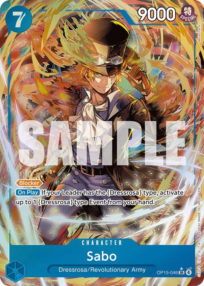 Sabo (Alternate Art) OP15-046 Super Rare Adventure on Kami's Island NM/M