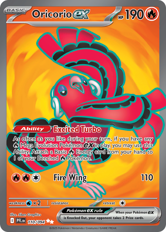 Oricorio ex 110/094 Ultra Rare Phantasmal Flames NM/M