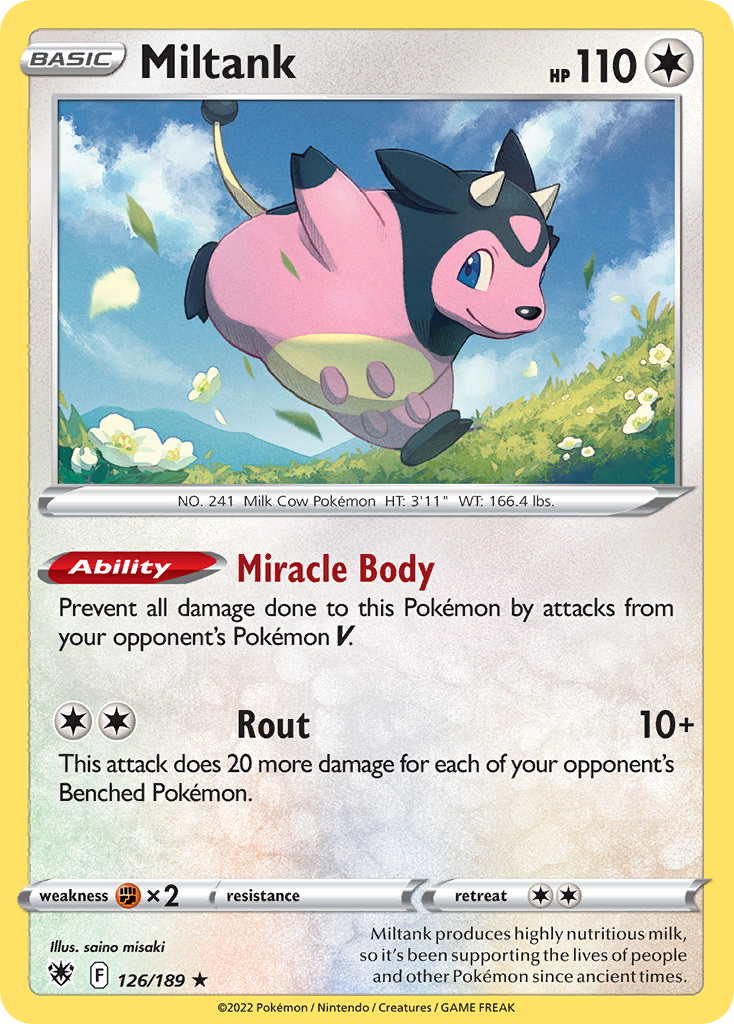 Miltank 126/189 Rare Astral Radiance Holo NM/LP