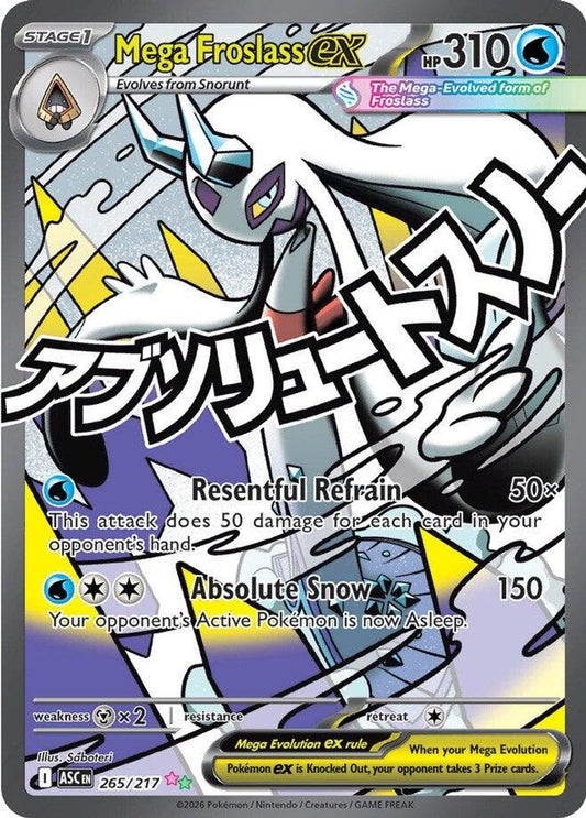 Mega Froslass ex 265/217 Mega Attack Rare Holo Ascended Heroes NM/M