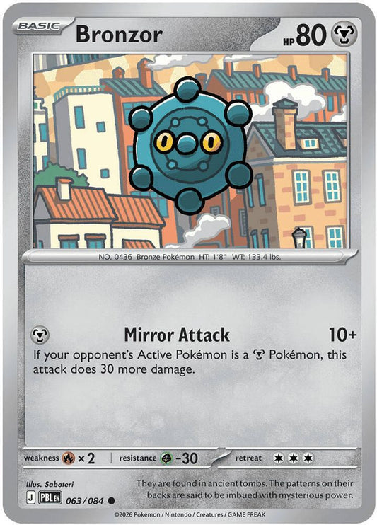 Bronzor 063/084 Common Reverse Holo Pitch Black NM/M