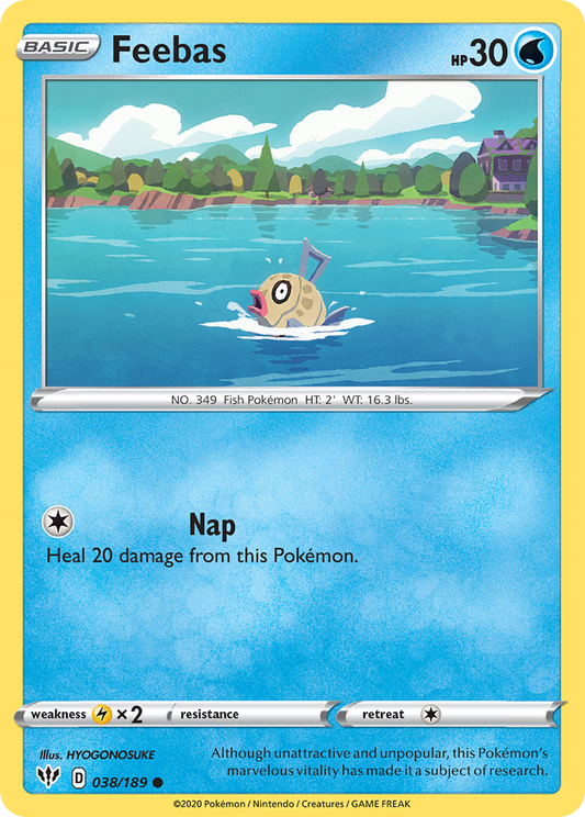 Feebas 038/189 Common Reverse Holo Darkness Ablaze NM/LP