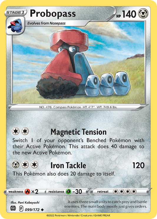 Probopass 099/172 Uncommon Reverse Holo Brilliant Stars NM/LP