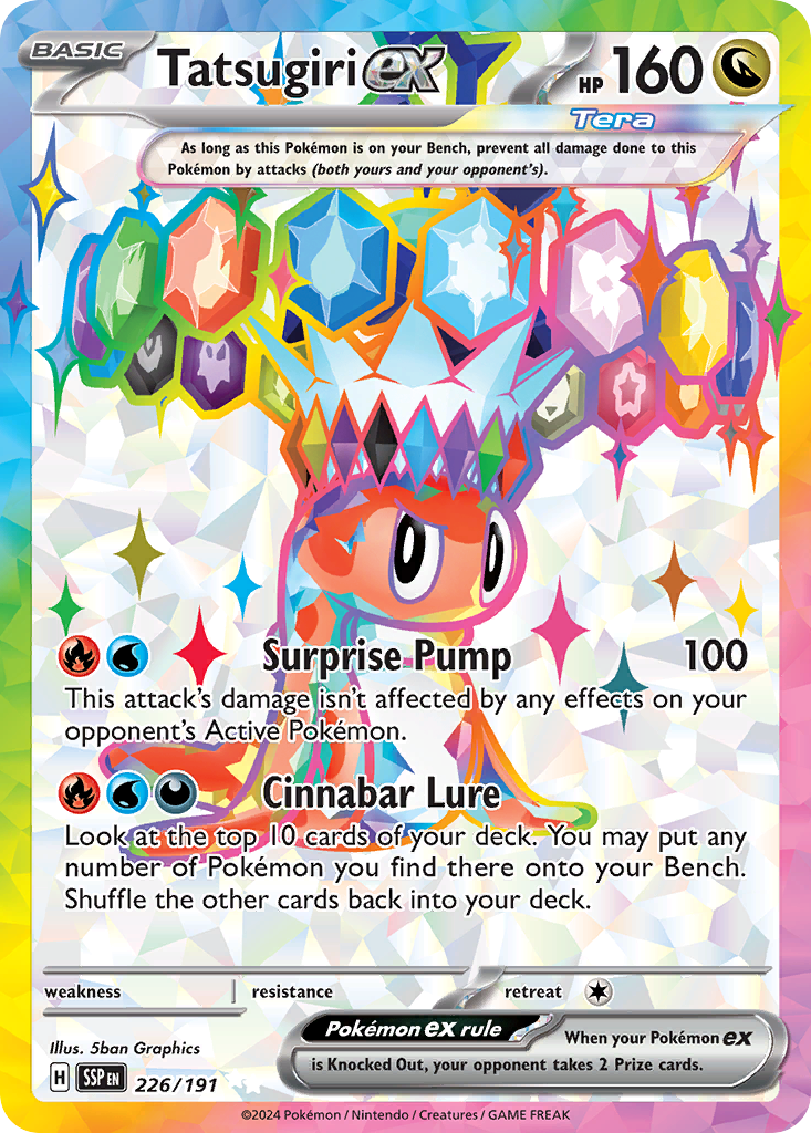 Tatsugiri ex 226/191 Ultra Rare Surging Sparks NM/M