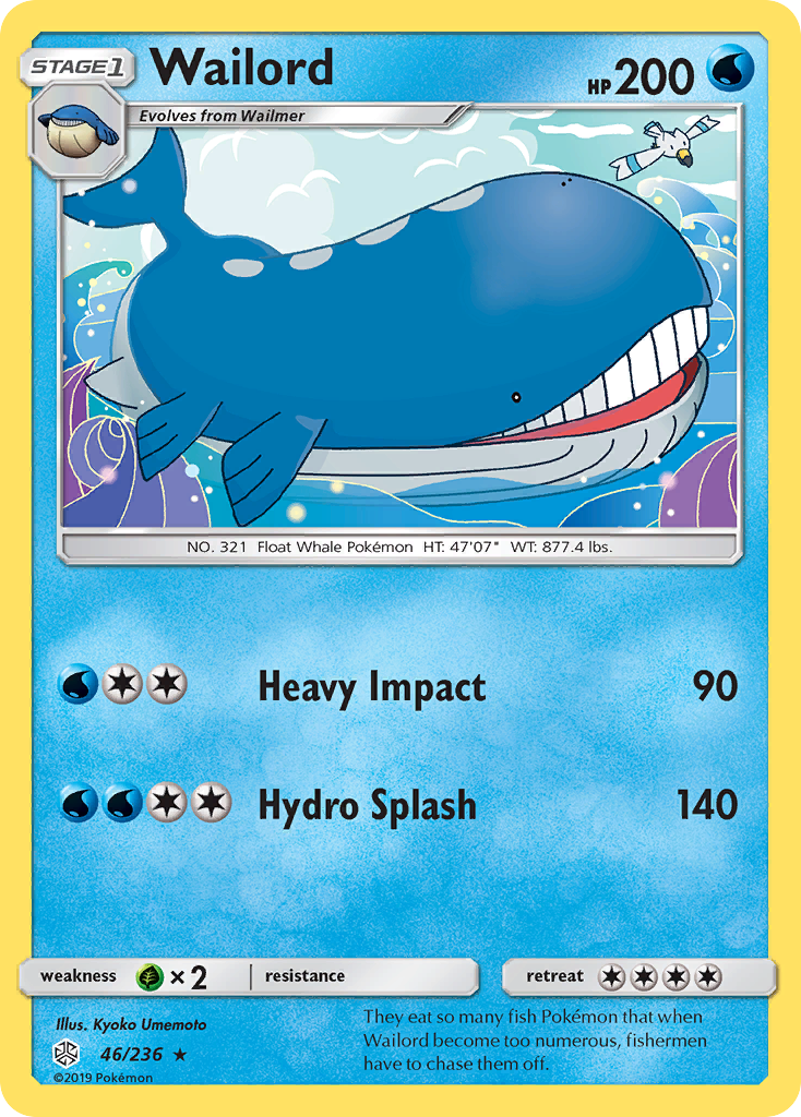 Wailord 46/236 Rare Cosmic Eclipse NM/LP