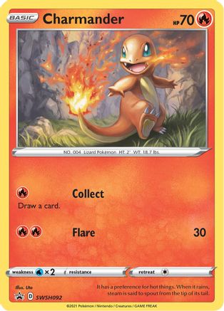 Charmander SWSH092 Promo Sword & Shield Promo Holo NM/M