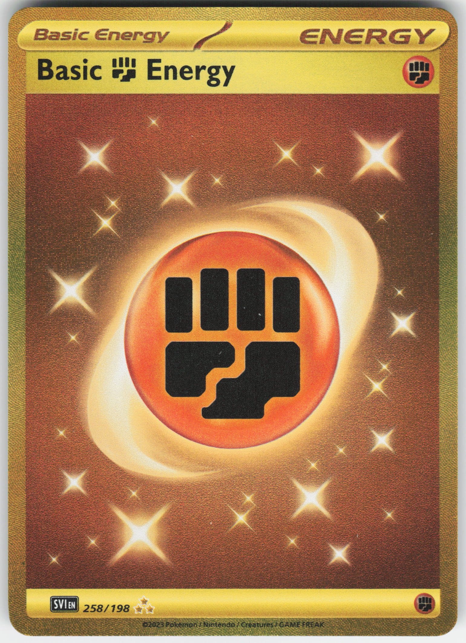 Basic Fighting Energy Hyper Rare SV01: Scarlet & Violet Base Set 258/198 NM