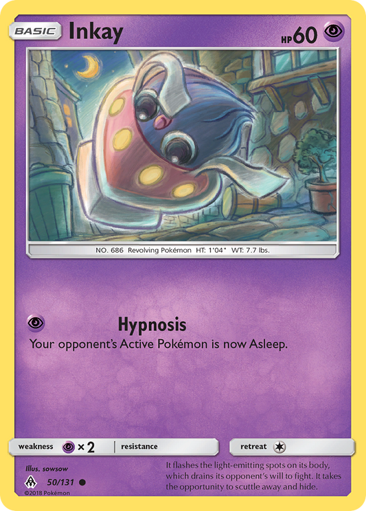 Inkay 50/131 Common Reverse Holo Forbidden Light NM/LP