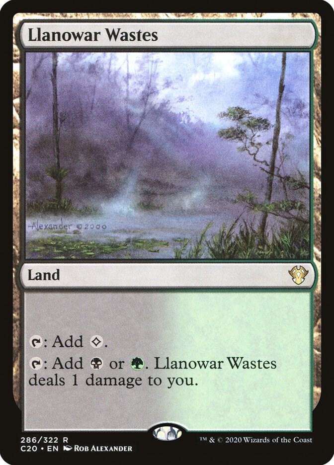 Llanowar Wastes 286 Rare Commander 2020 NM/M