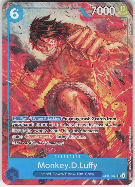 Monkey.D.Luffy (062) (Alternate Art) SR Paramount War OP02-062 NM