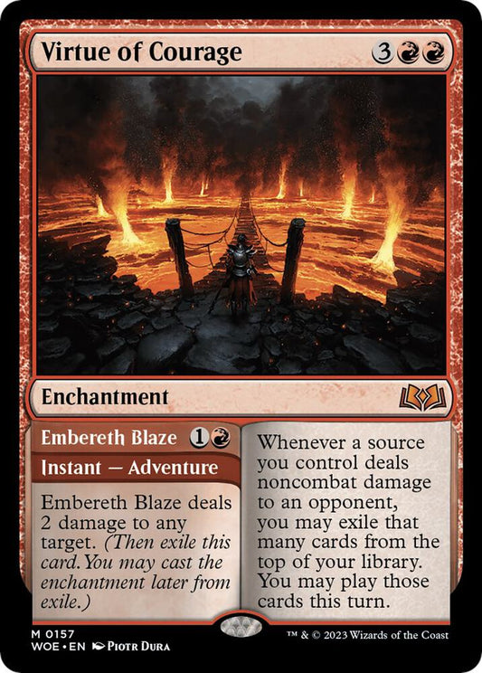 Virtue of Courage 157 Foil Mythic Wilds of Eldraine NM/M