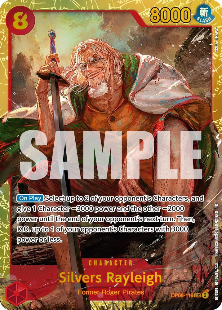 Silvers Rayleigh (Reprint) OP08-118 Foil Premium Booster -The Best- Vol. 2 NM/M
