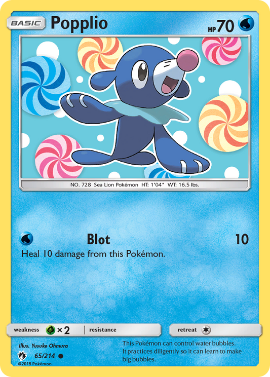 Popplio 65/214 Common Lost Thunder NM/LP