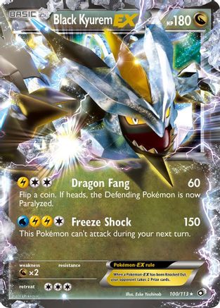 Black Kyurem EX 100/113 Ultra Rare Legendary Treasures Holo NM/M
