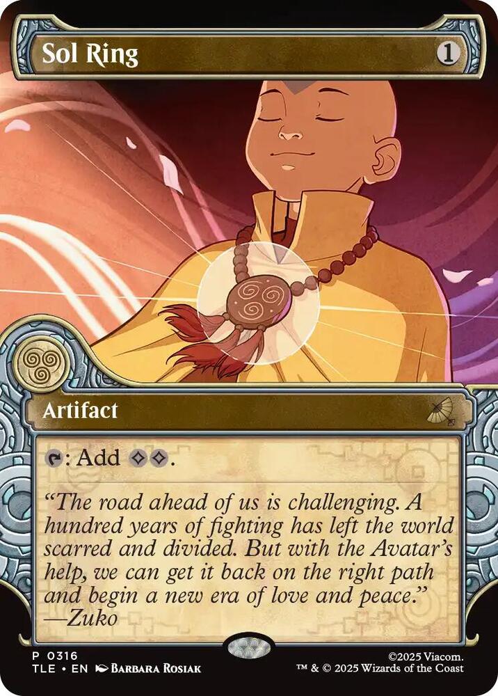 Sol Ring (Showcase) 316 Promo Avatar: The Last Airbender: Eternal-Legal NM/M