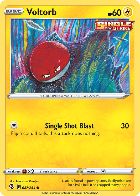 Voltorb 087/264 Common Reverse Holo Fusion Strike NM/LP