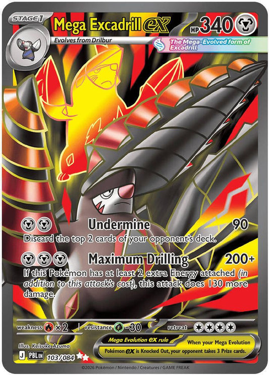 Mega Excadrill ex 103/084 Ultra Rare Pitch Black NM/M
