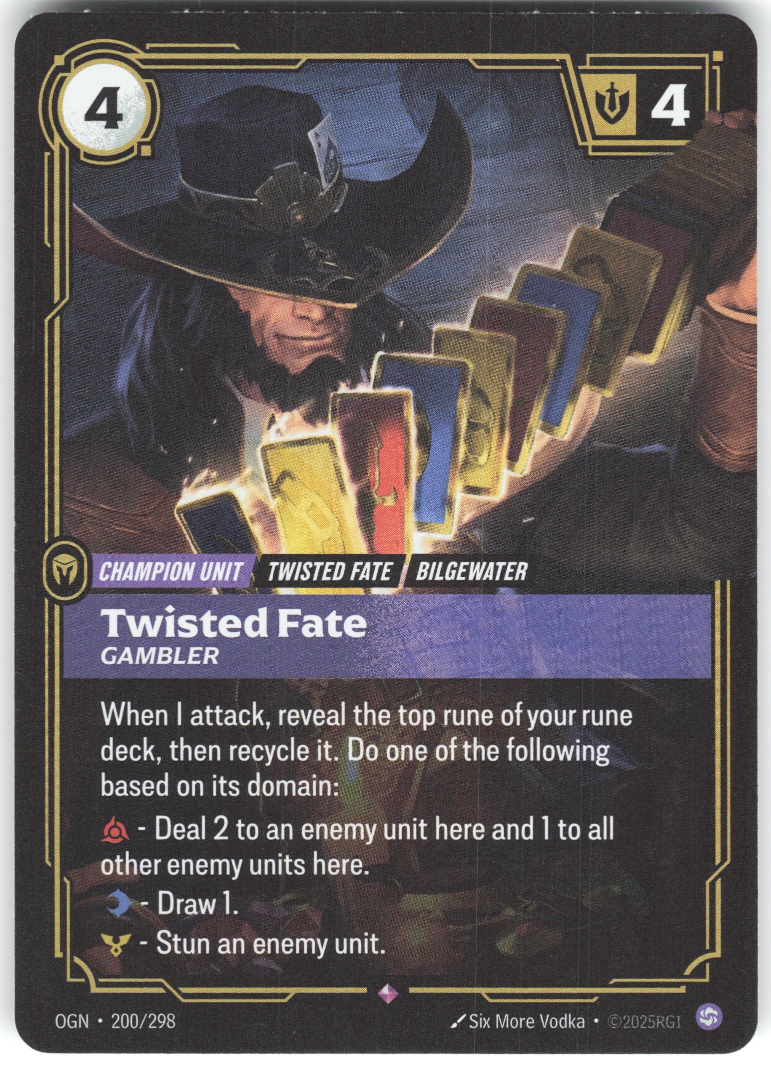 Twisted Fate - Gambler Rare Origins 200/298 NM