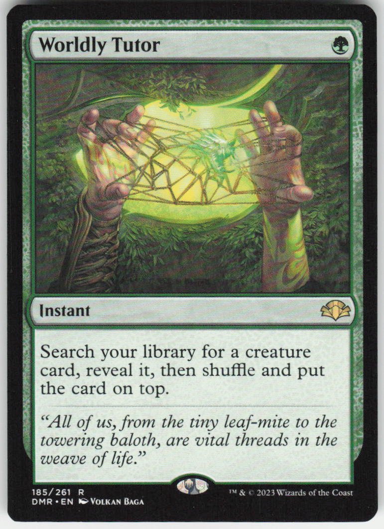 Worldly Tutor R Dominaria Remastered 185 NM