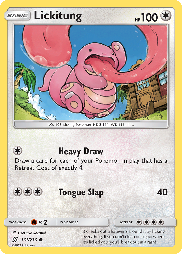 Lickitung 161/236 Common Reverse Holo Unified Minds NM/LP