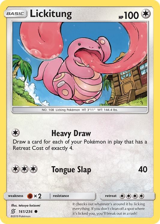 Lickitung 161/236 Common Reverse Holo Unified Minds NM/LP