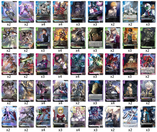 Gundam Freedom Ascension Deck Build Box [SC01] - 125 Card Brick Complete Set