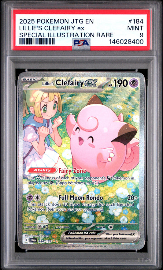 PSA 9 2025 POKEMON JTG EN-JOURNEY TOGETHER #184 LILLIE'S CLEFAIRY ex SPECIAL ILLUSTRATION RARE 146028400