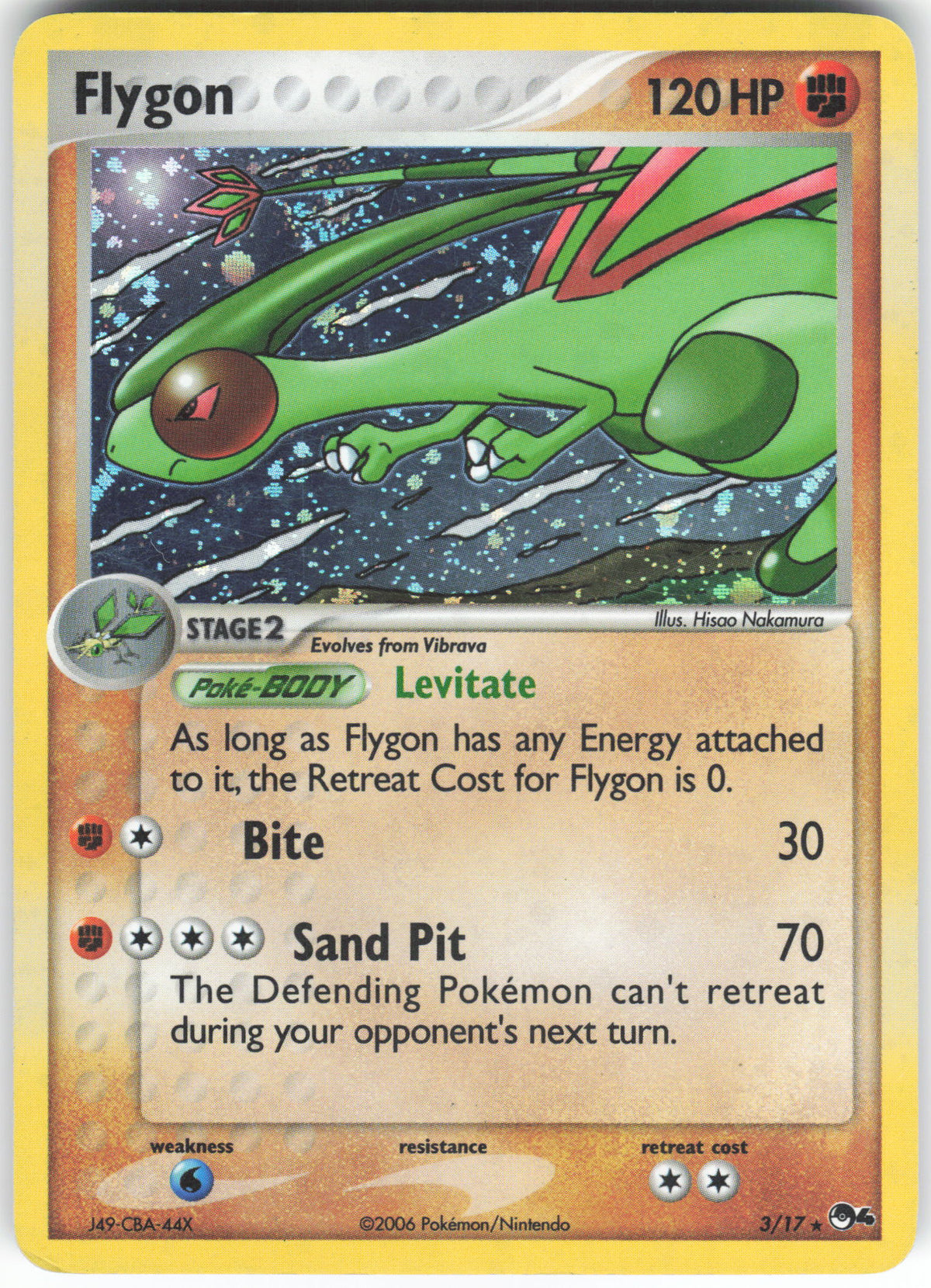 Flygon 3/17 Rare Holo POP Series 4 MP