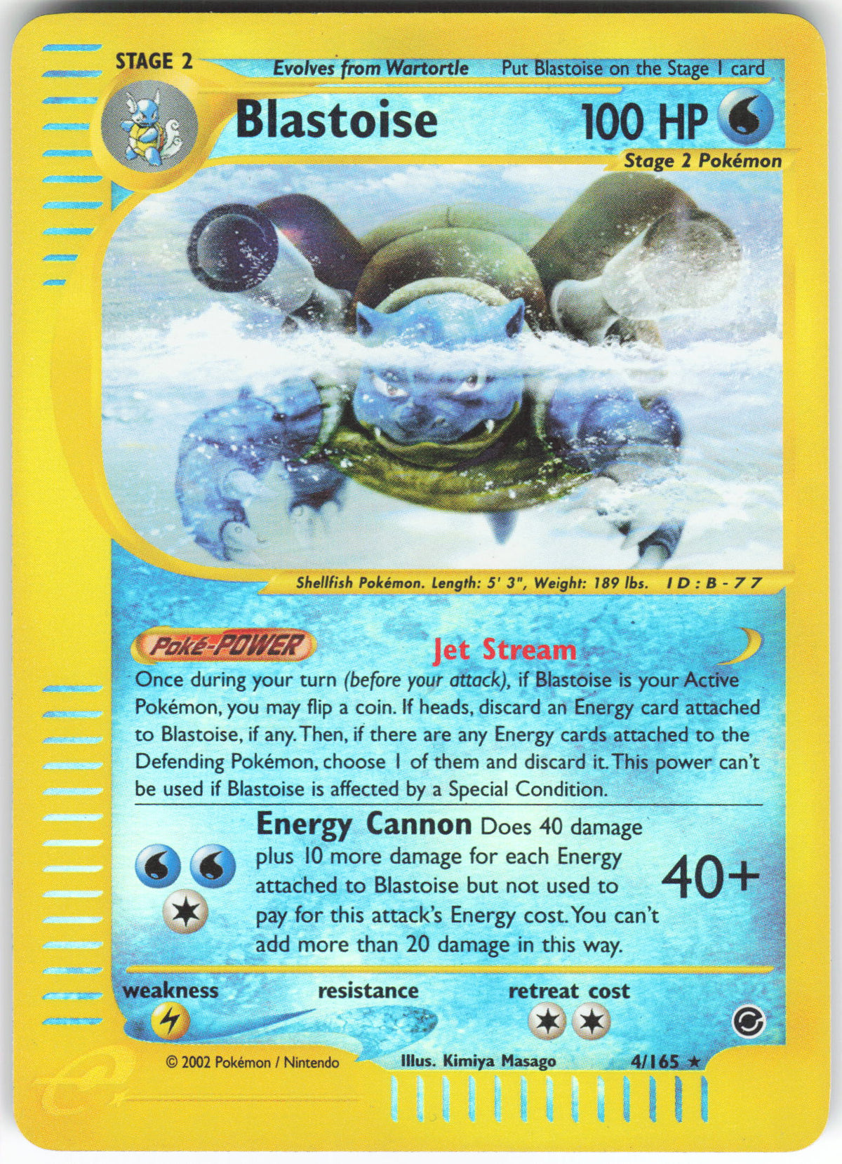 Blastoise 4/165 Rare Reverse Holo Expedition Base Set LP