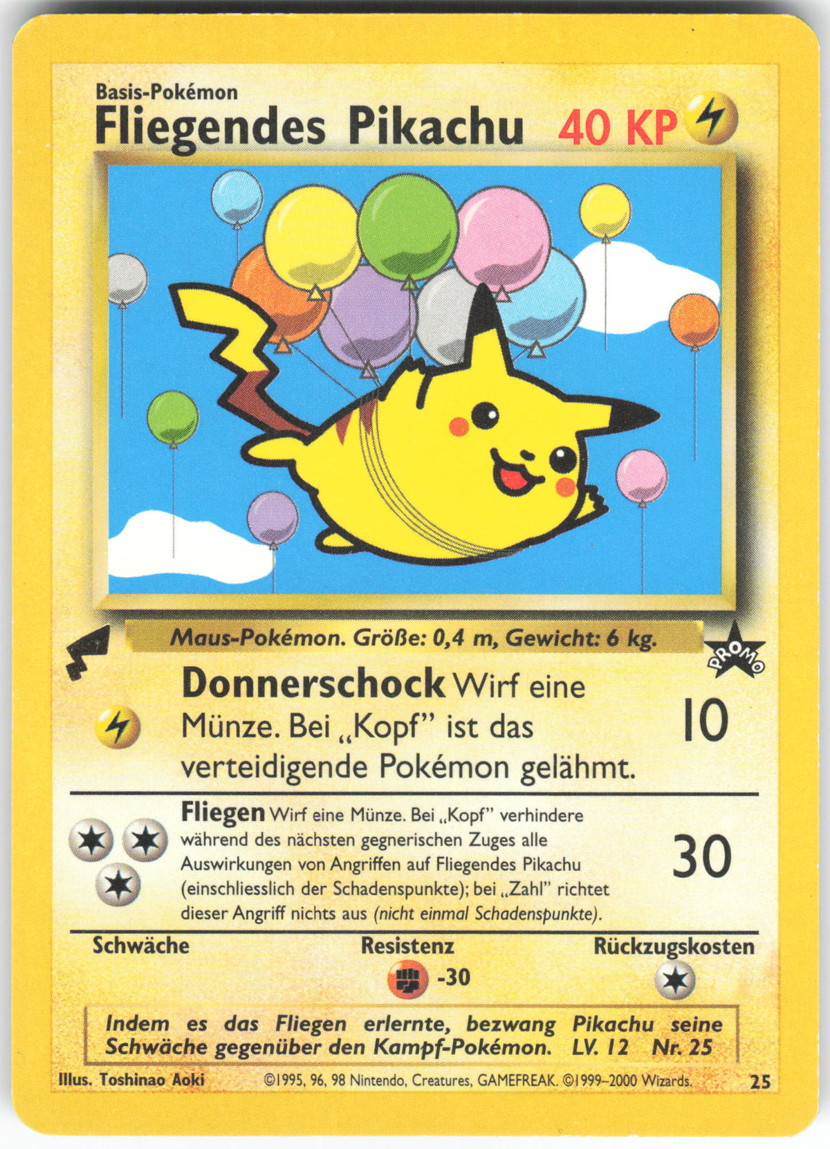 Pikachu (Flying) 25 Promo Pikachu World Collection Promos LP