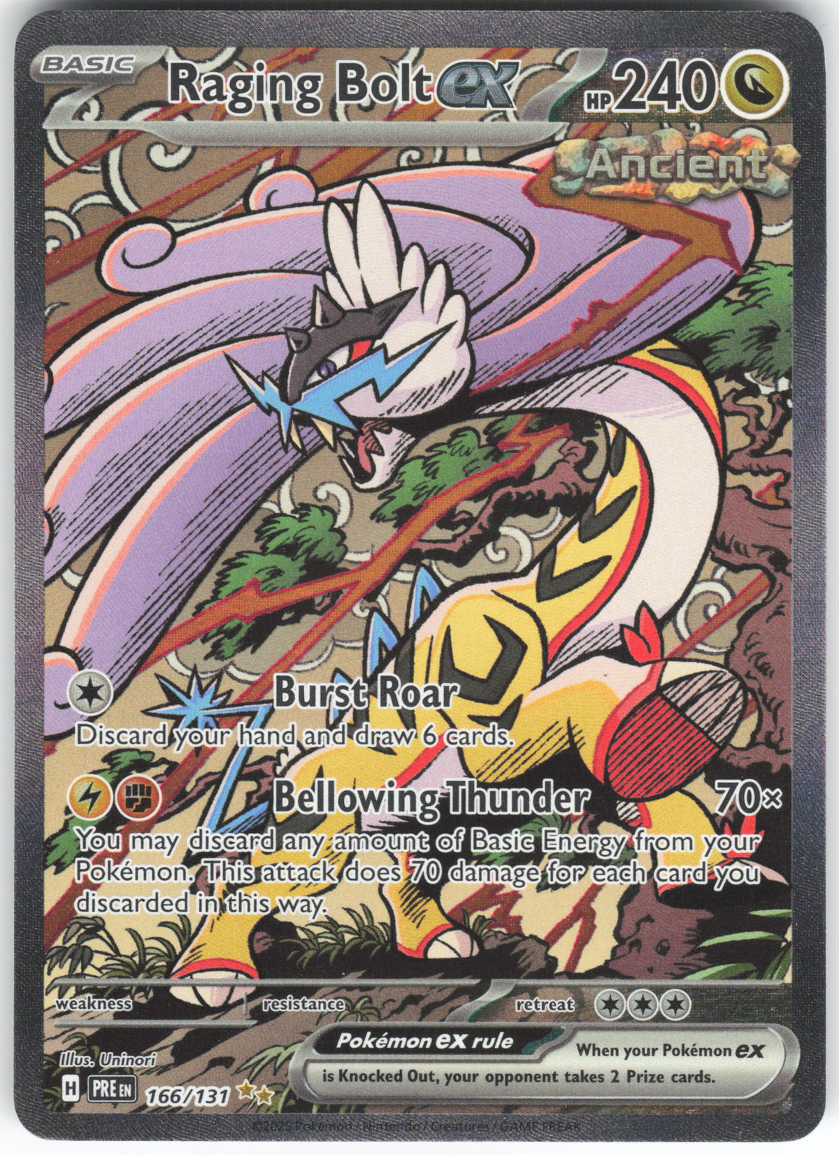 Raging Bolt ex 166/131 Special Illustration Rare Prismatic Evolutions Holo LP