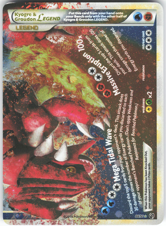 Kyogre & Groudon LEGEND 88/90 LEGEND HGSS Undaunted LP/MP