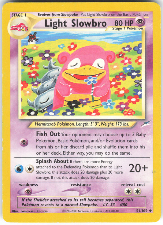 Light Slowbro 51/105 Uncommon Neo Destiny Unlimited MP