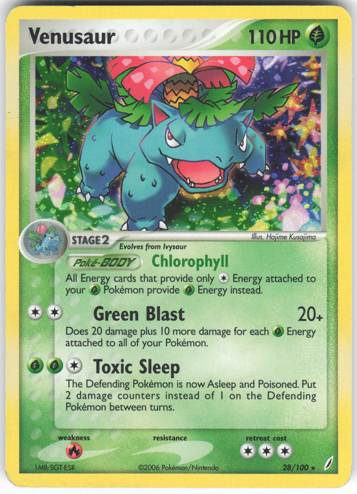 Venusaur (EX Crystal Guardians) 28/100 Holo Rare Deck Exclusives DMG