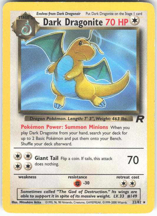 Dark Dragonite 22/82 Rare Team Rocket Unlimited MP