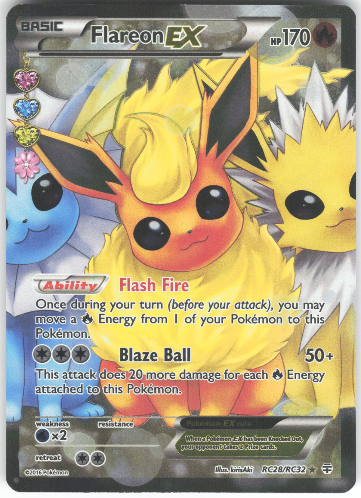 Flareon EX RC28/RC32 Ultra Rare Generations LP
