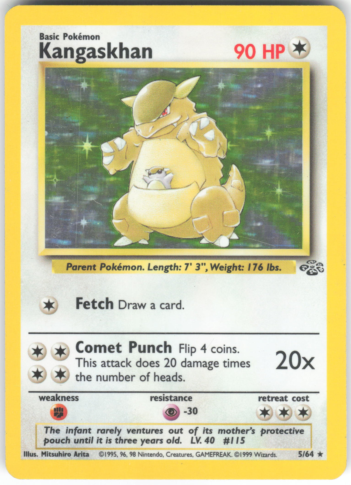 Kangaskhan 5/64 Rare Jungle Unlimited Holo LP